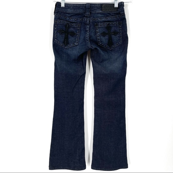 Affliction Jade Boot Cut Embellished Cross Jean - Picture 4 of 10
